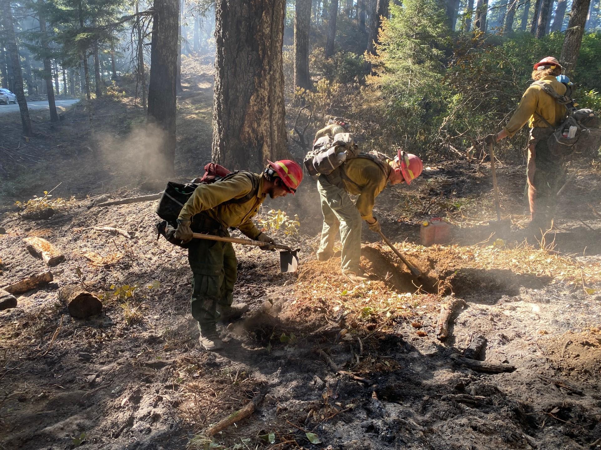 Greyback Crew 13A mopping up during firing operations off Forest Road 3680 on July 28th 2023