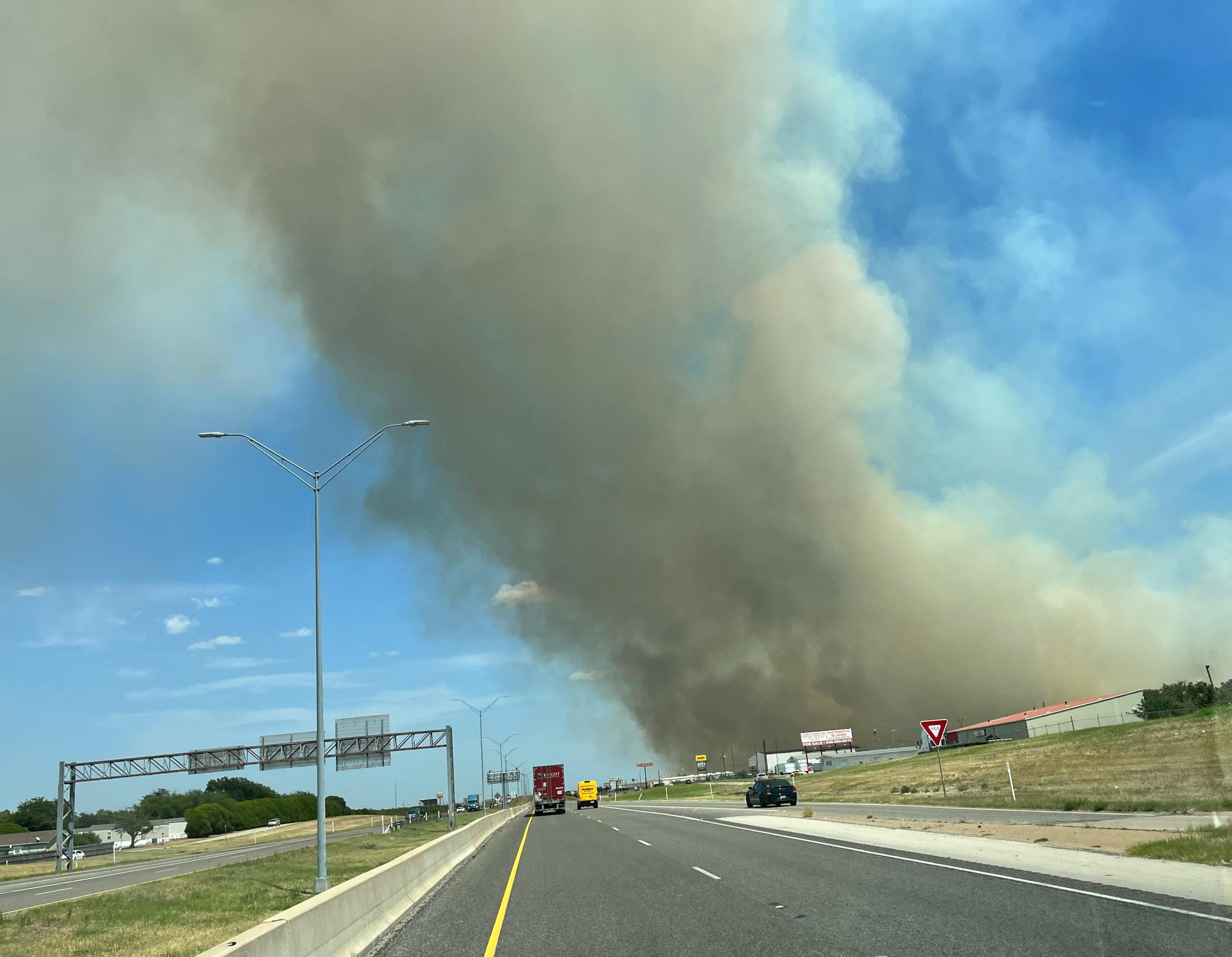 Smoke Column as seen from the highway