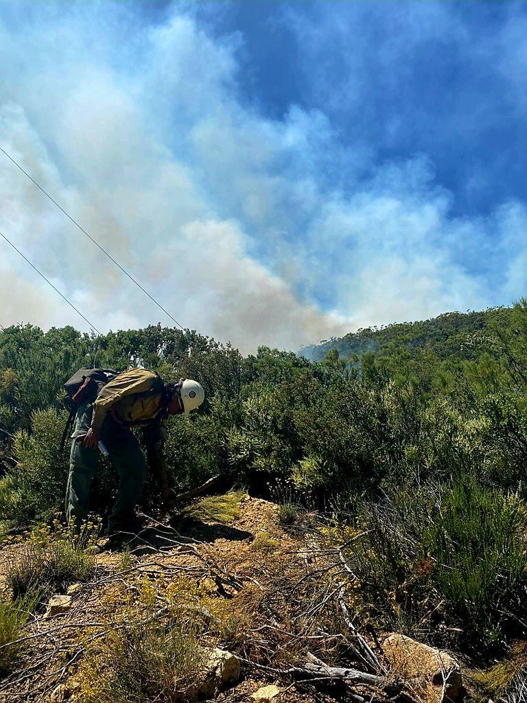 Firefighters are still working on the Thomas Mountain Prescribed Burn