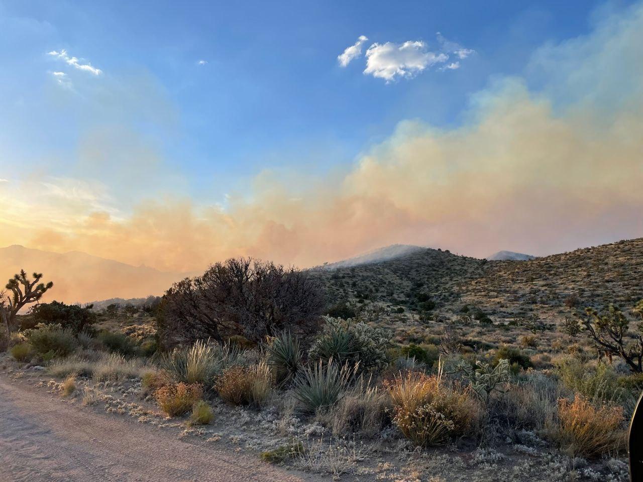 Smoke visible from the York Fire on 7-28-23.