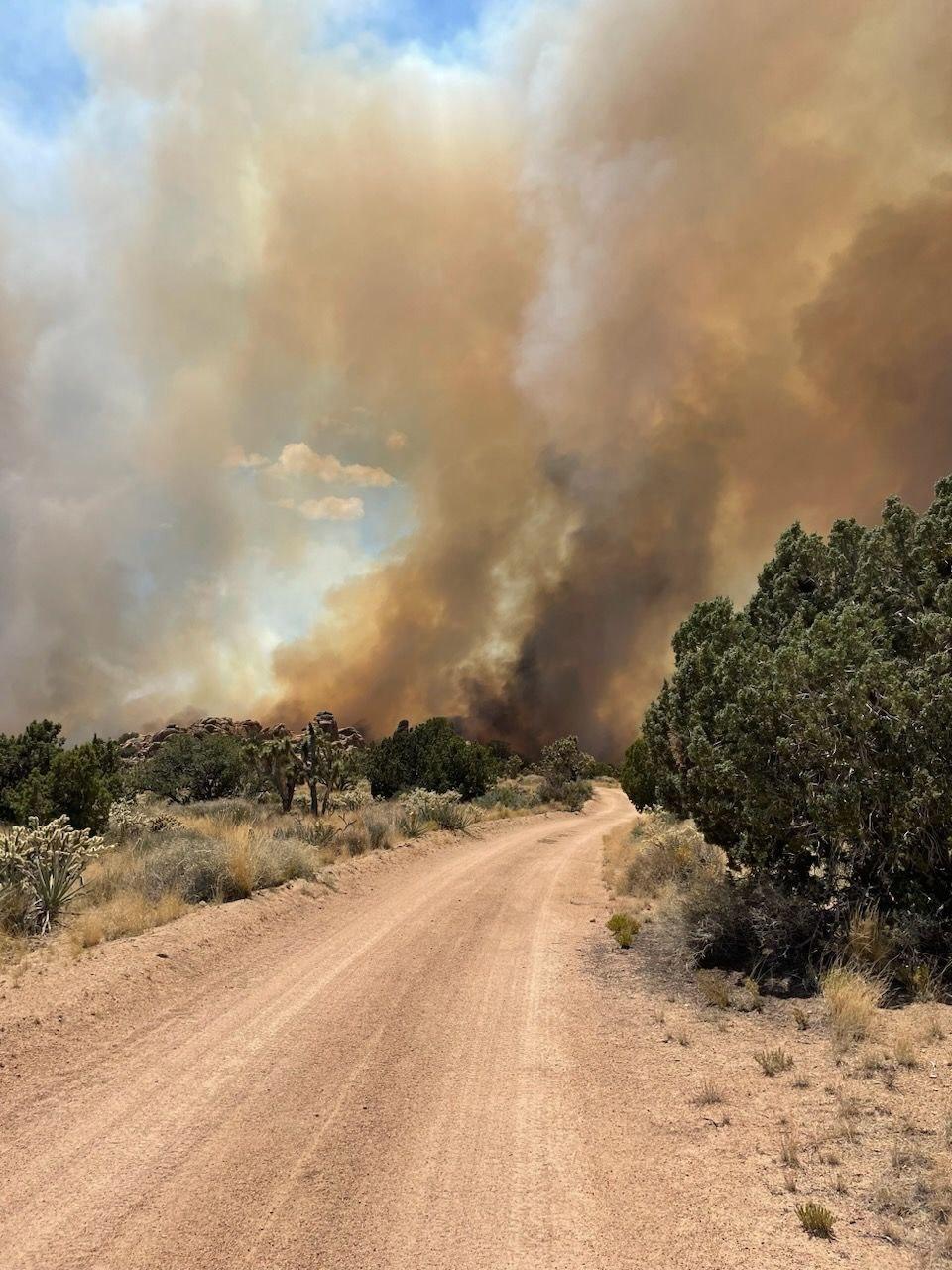 Smoke visible from the York Fire on 7-28-23.