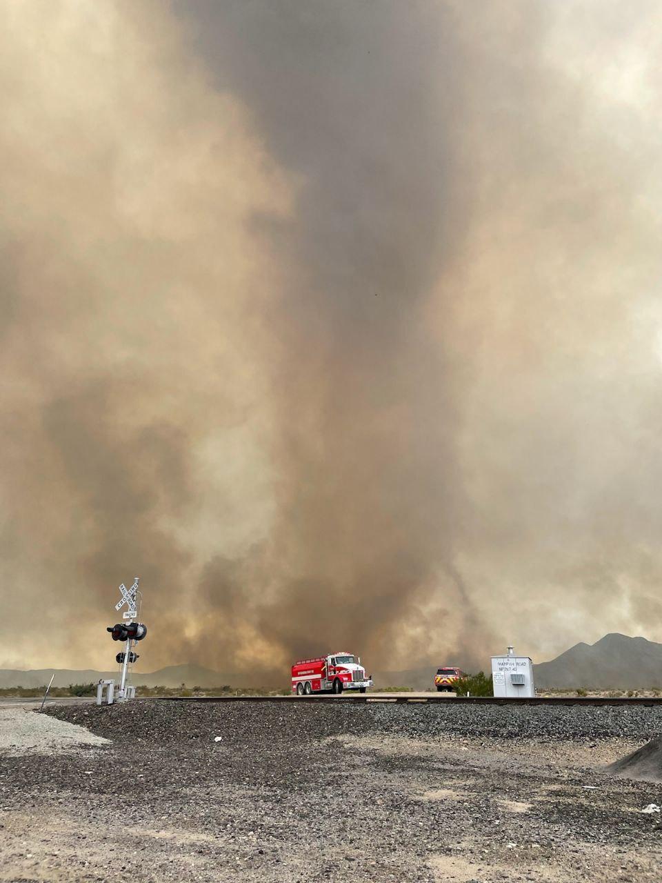 Fire activity picking up in the background 7-30-23