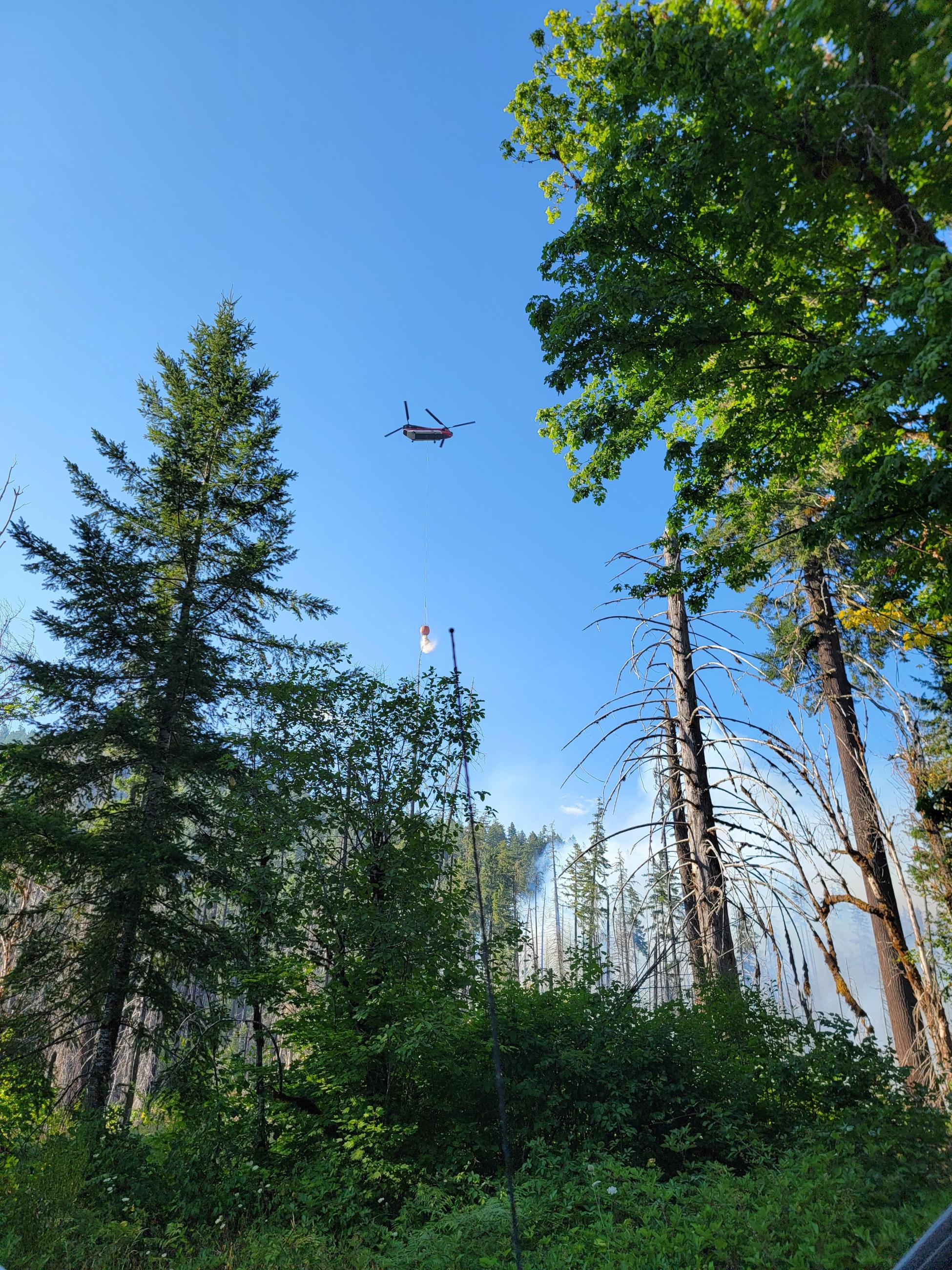 Helicopter water drop, July 29, 2023