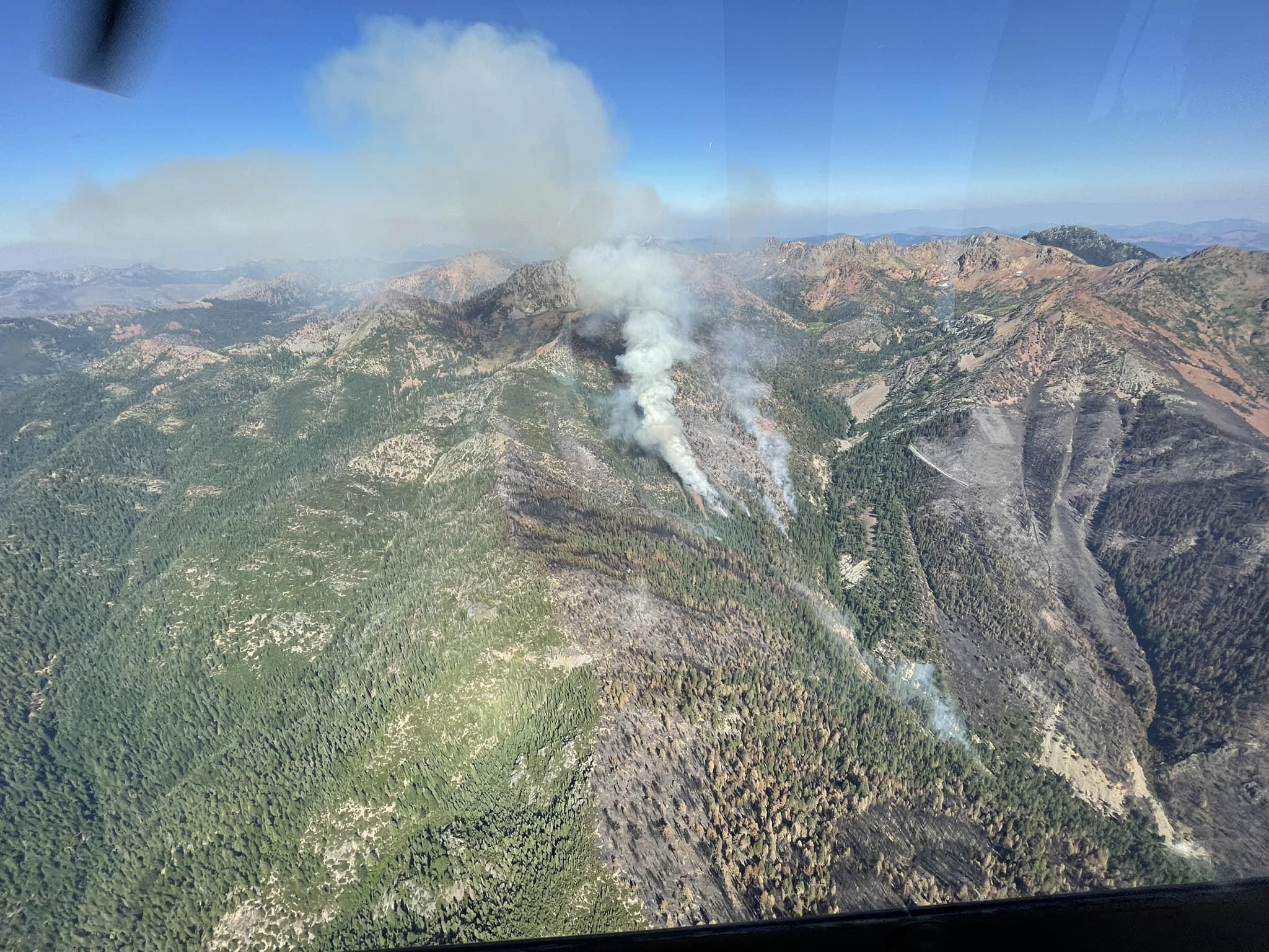 Fire activity in the top of the Deep Creek drainage