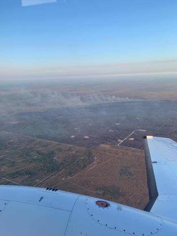 View from Air Attack Plane, showing fire location