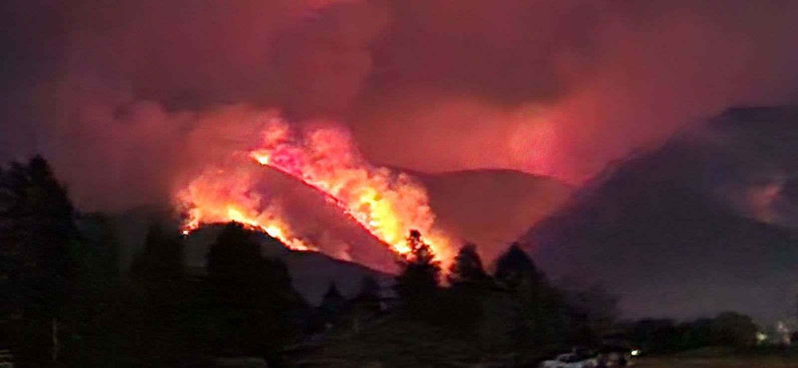 Photo of Big Knife Fire Evening of August 2,2023