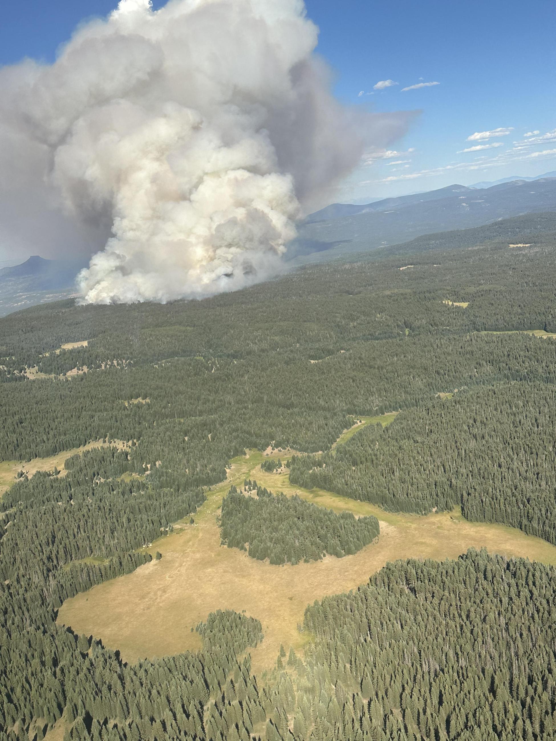 Aerial view of the Black Feather Fire