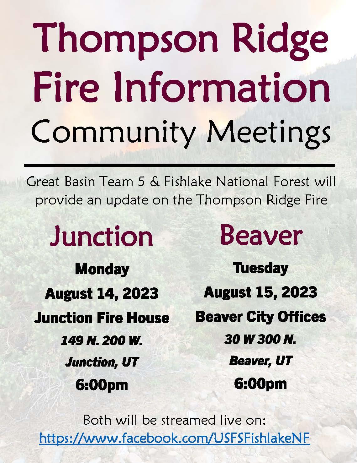 Flyer for public meetings