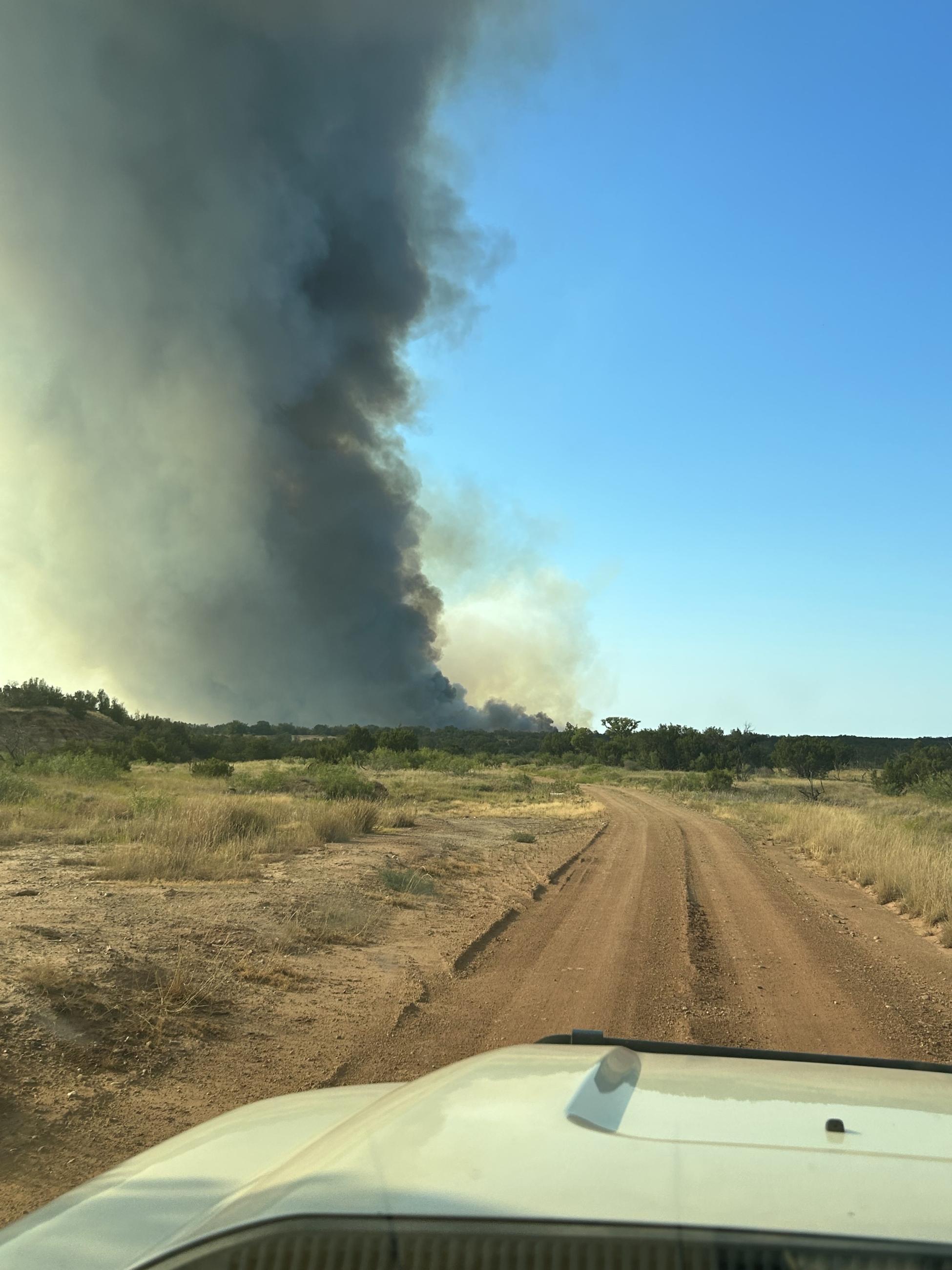 Monkey Creek Fire Smoke column