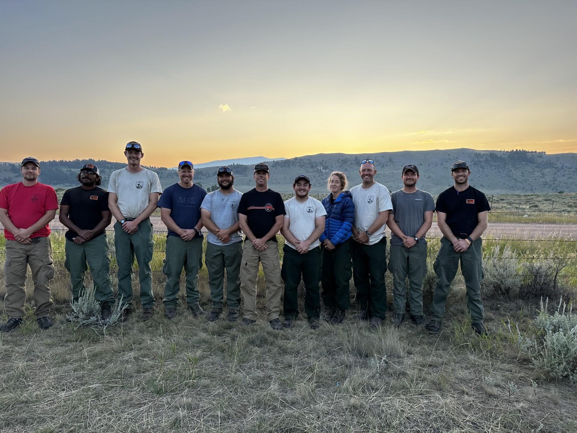 Minnesota Valley National Wildlife Refuge fire crew timing out on the Bowles Creek Fire.