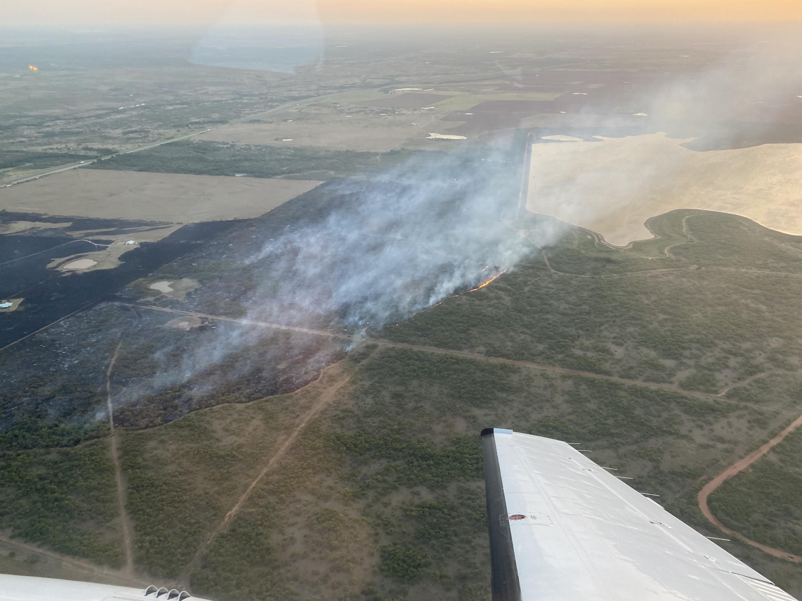 View of the Mack Fire from the air