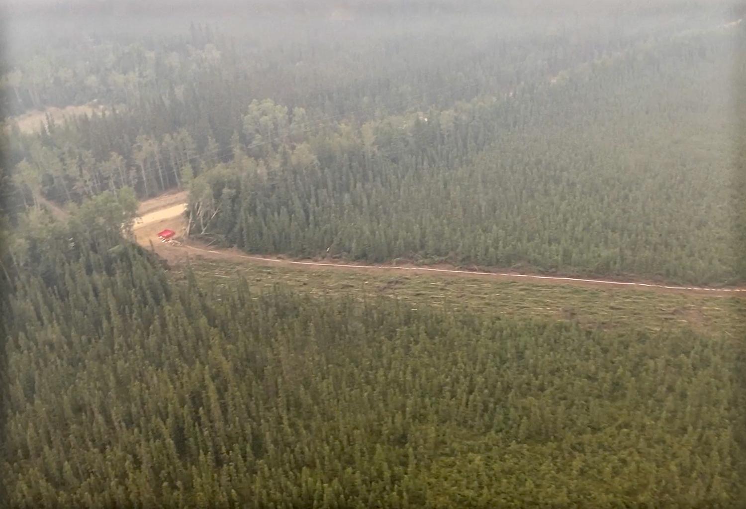 Mount Hayes aerial view of north dozer line