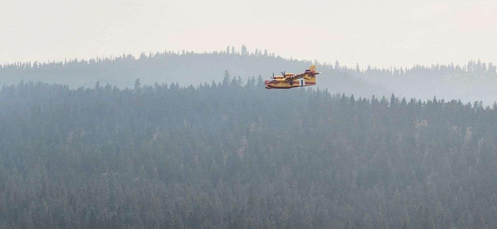 Photo of Scooper working on the Niarada Fire August 3, 2023