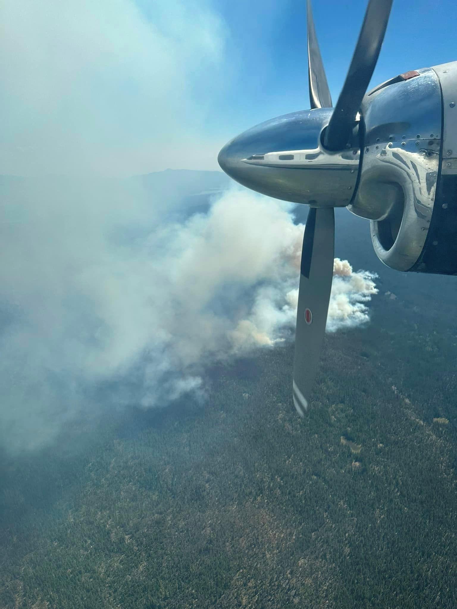 Aircraft over Petes Lake Fire August 27, 2023