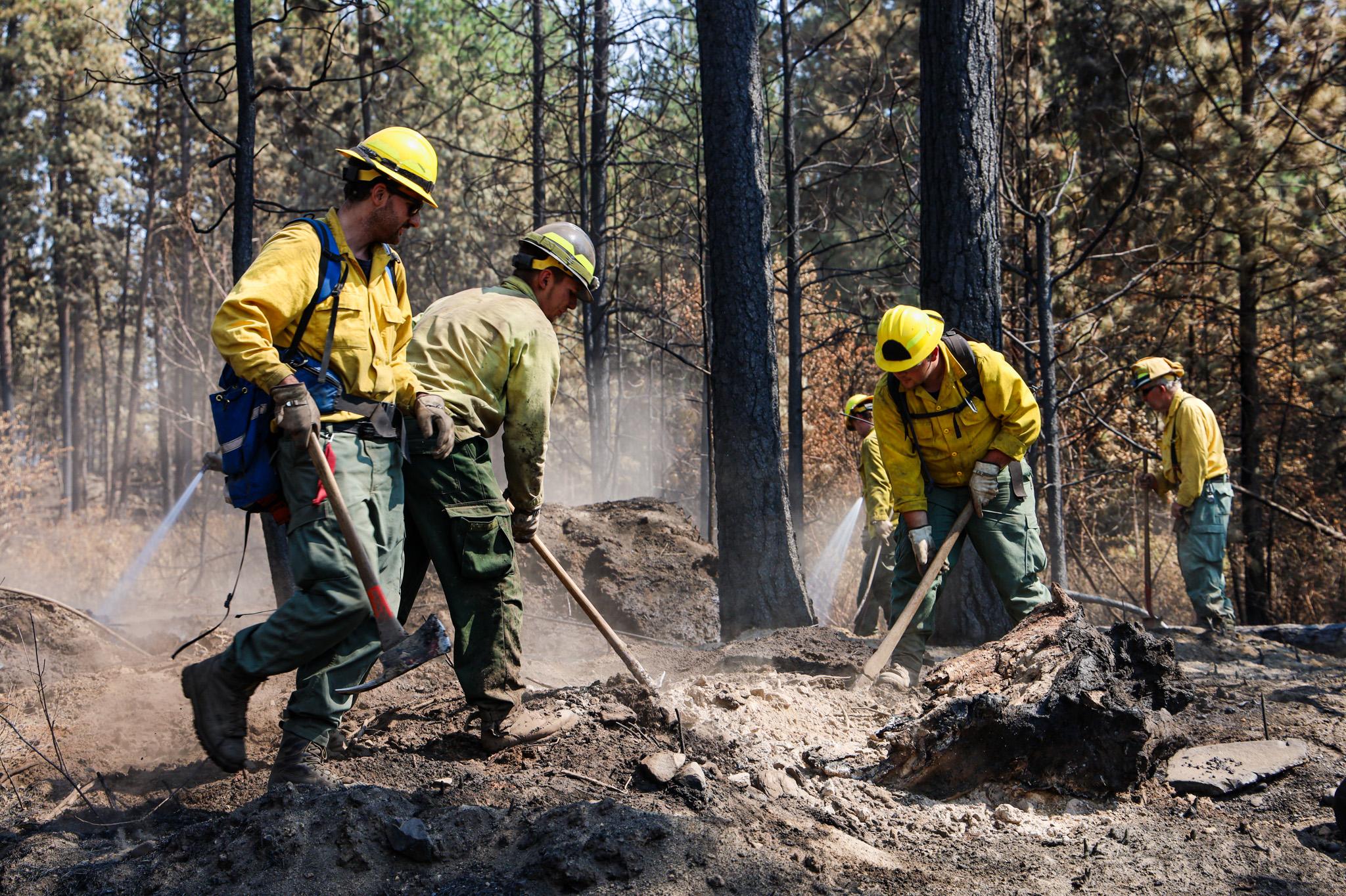 Mason County Strike Team mopping up in Gray Fire
