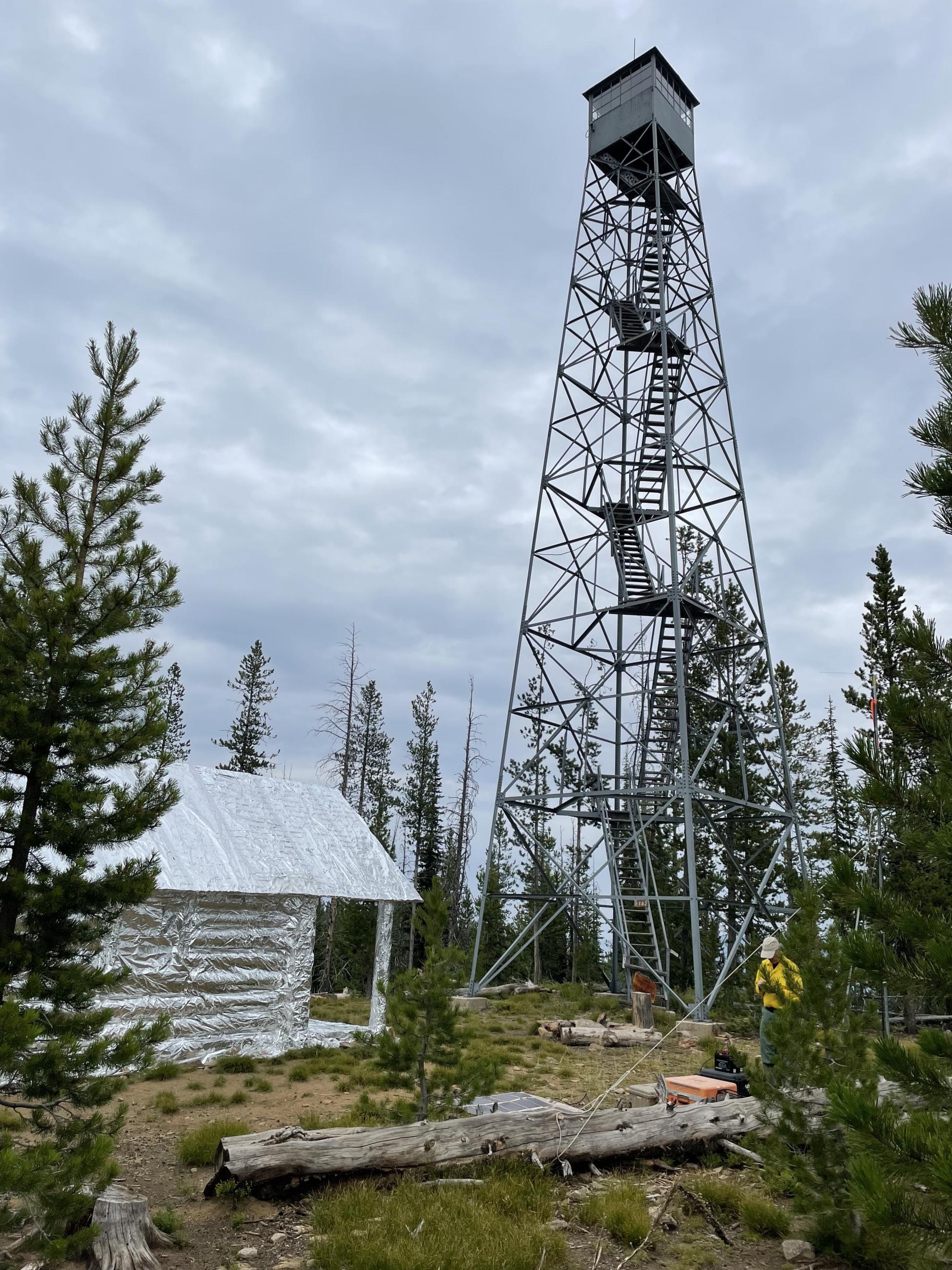 Photo of Arctic Point Look-out and a wrapped structure