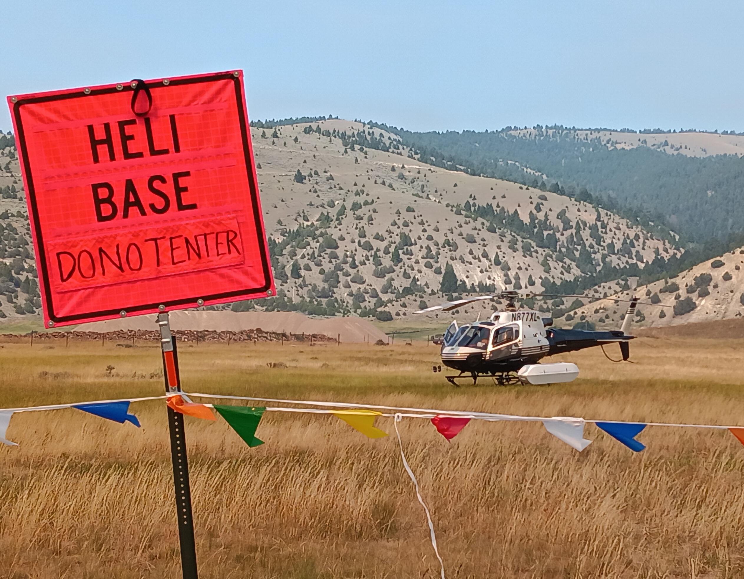 Helibase, as soon from the Bowles Creek Fire ICP. Photo by Sarah Mattson
