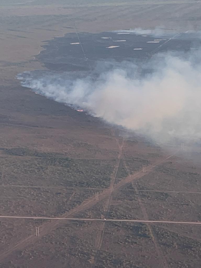 View of smoke from the Laguna Larga Fire 