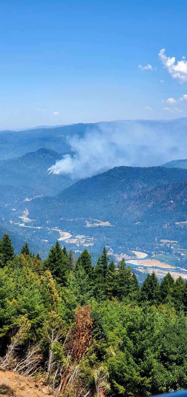 Lone Pine Fire view from Brushy Mountain Lookout