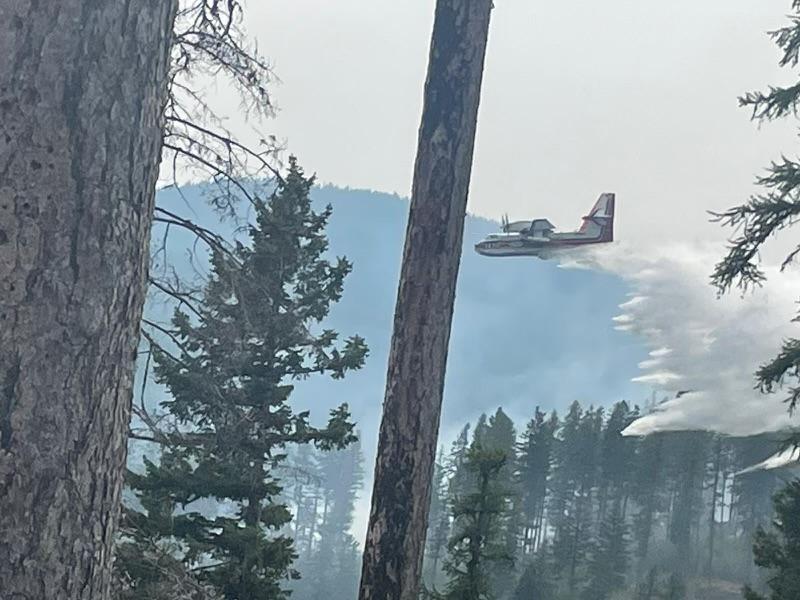 East Fork Fire Scooper over Dickey Lake August 20, 2023