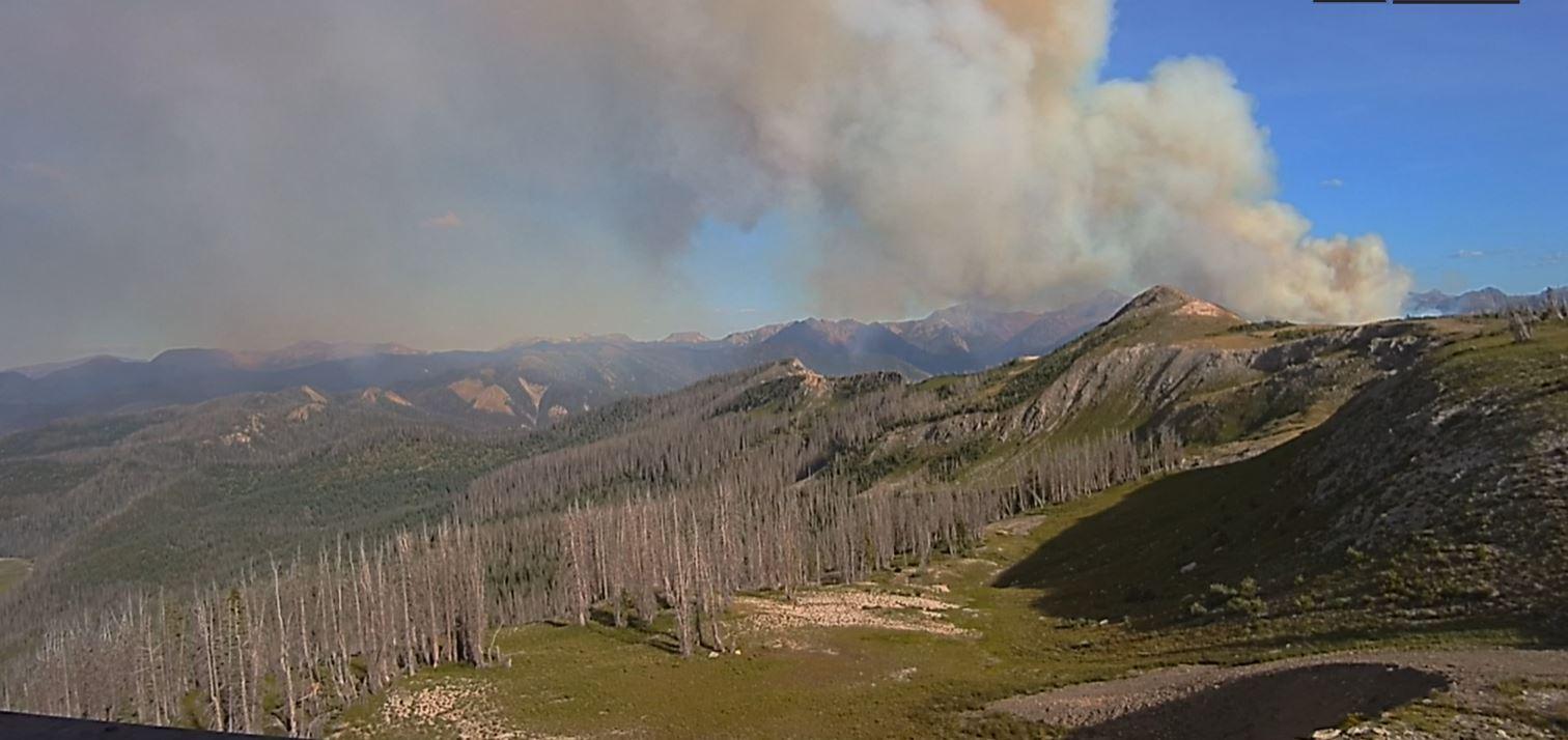 smoke seen from Wolf Creek webcam