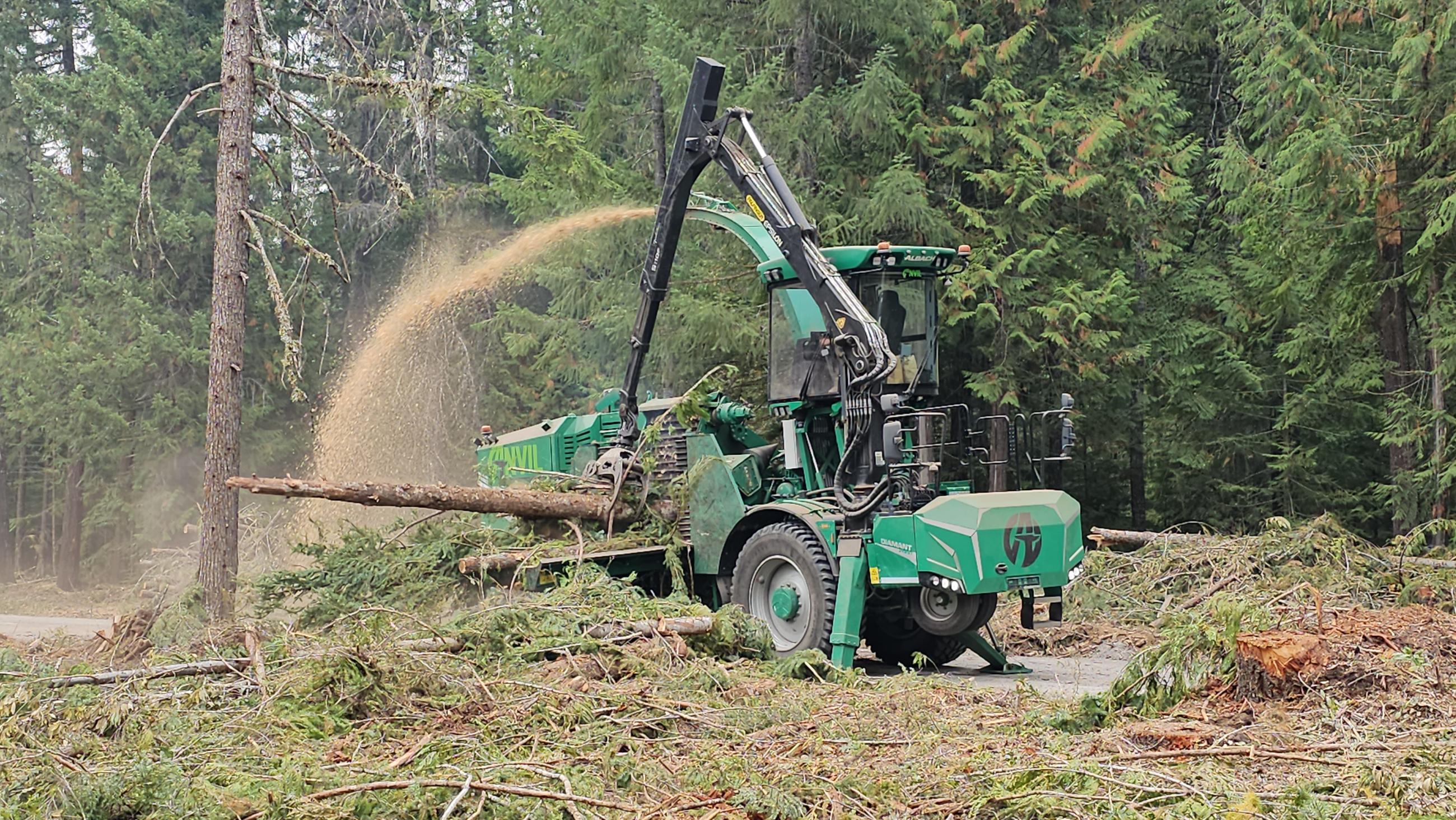 Mega Chipper on the Lookout Fire