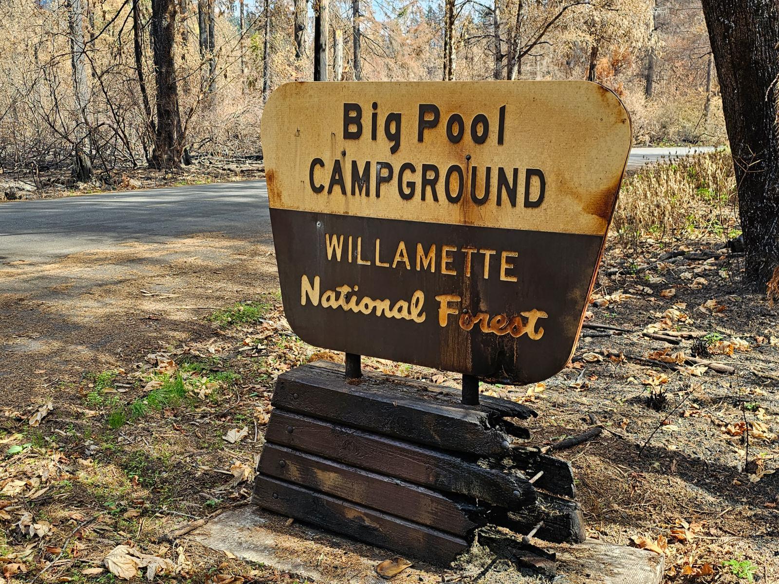 Big Pool Campground Sign