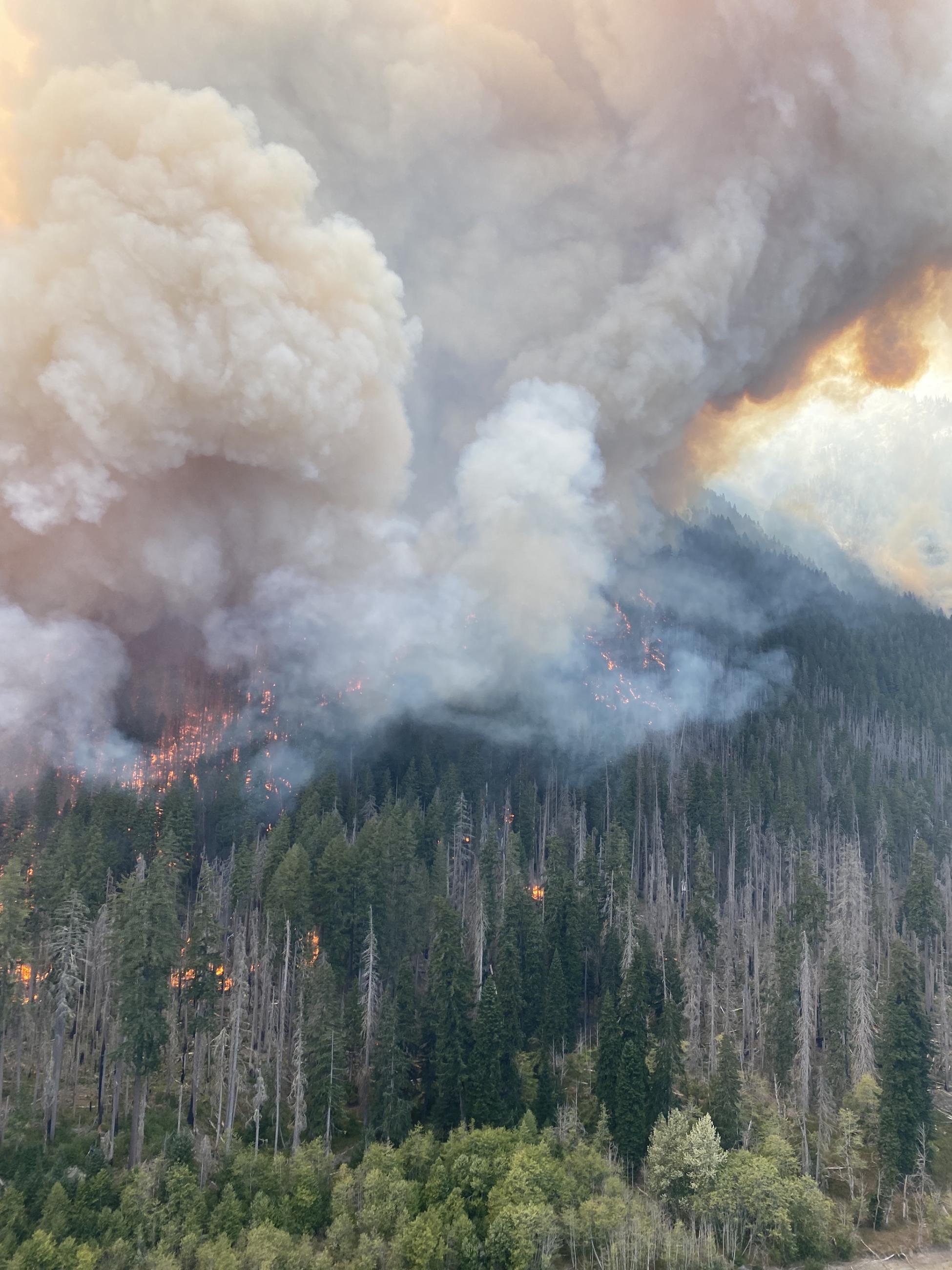 Smoke from Delebarre Fire on September 16, 2023