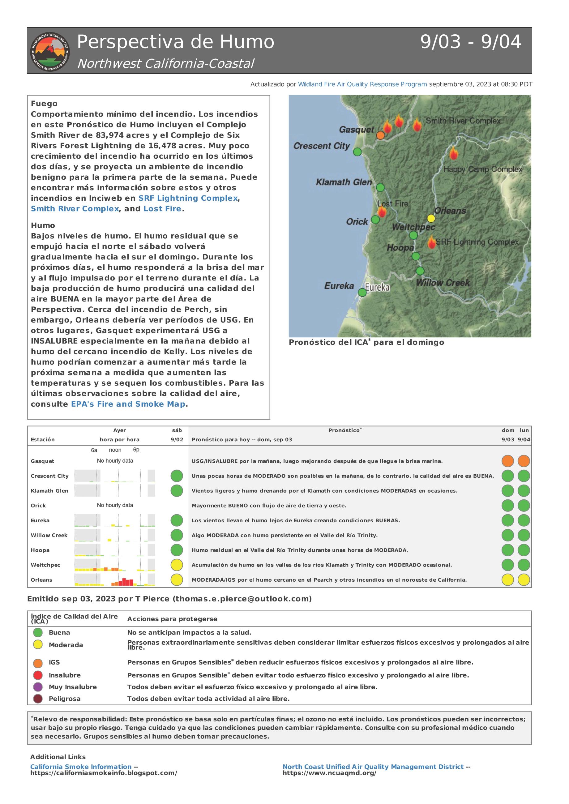 Perspectiva de Humo 9/03 - 9/04 Northwest California-Coastal