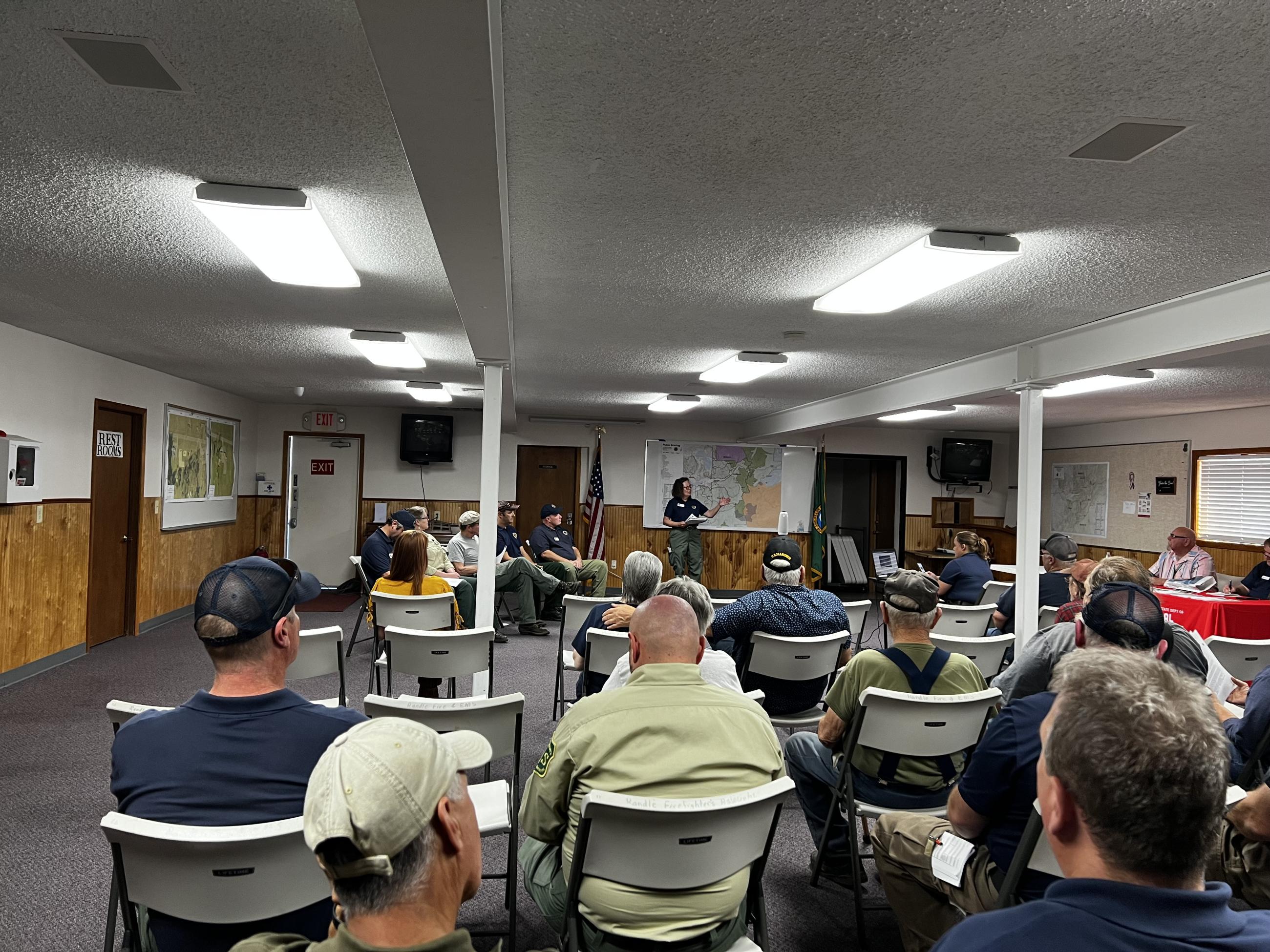 Several gather to hear information on the Cowlitz Complex 