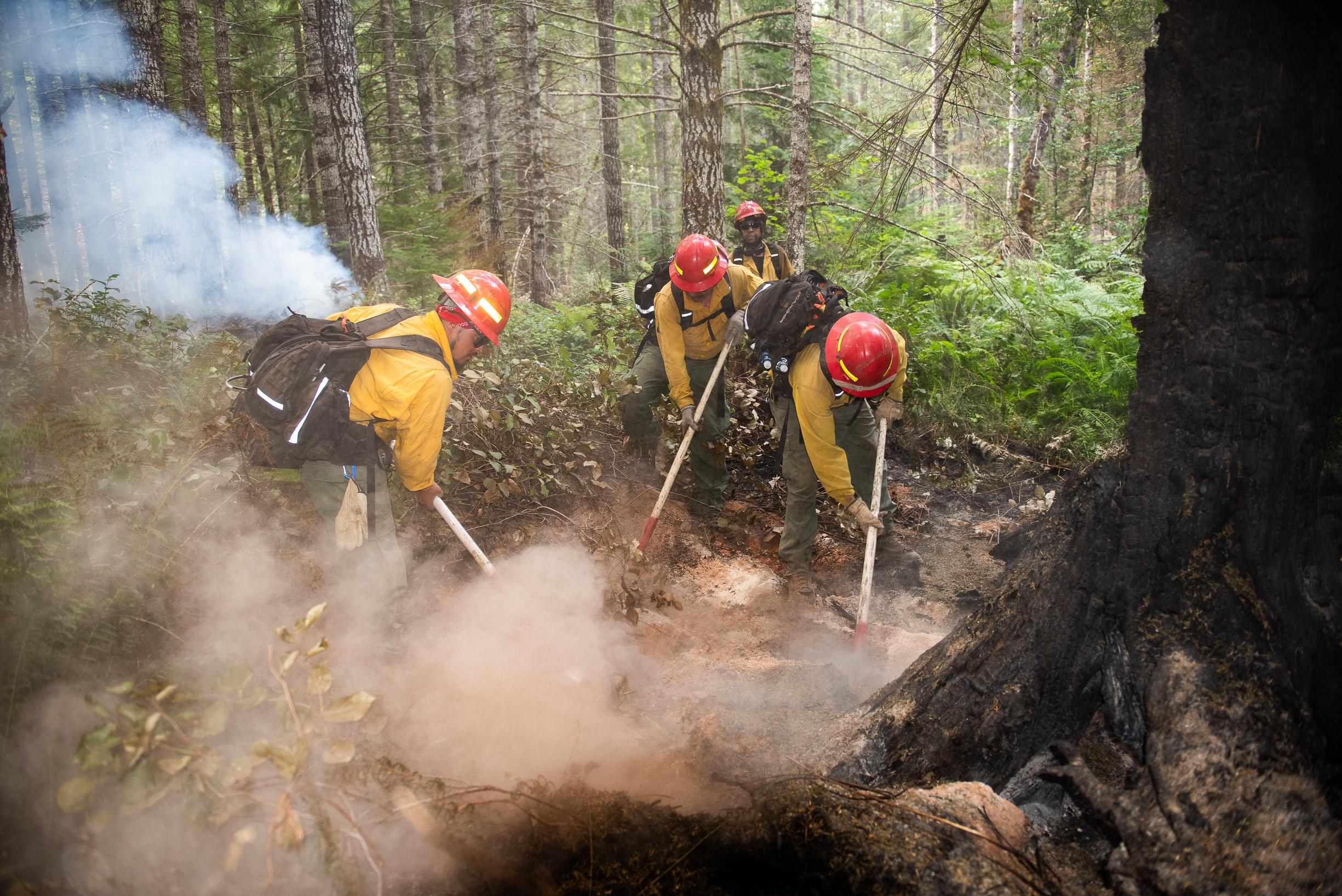 Mop-up crews work north side of Horse Creek fire