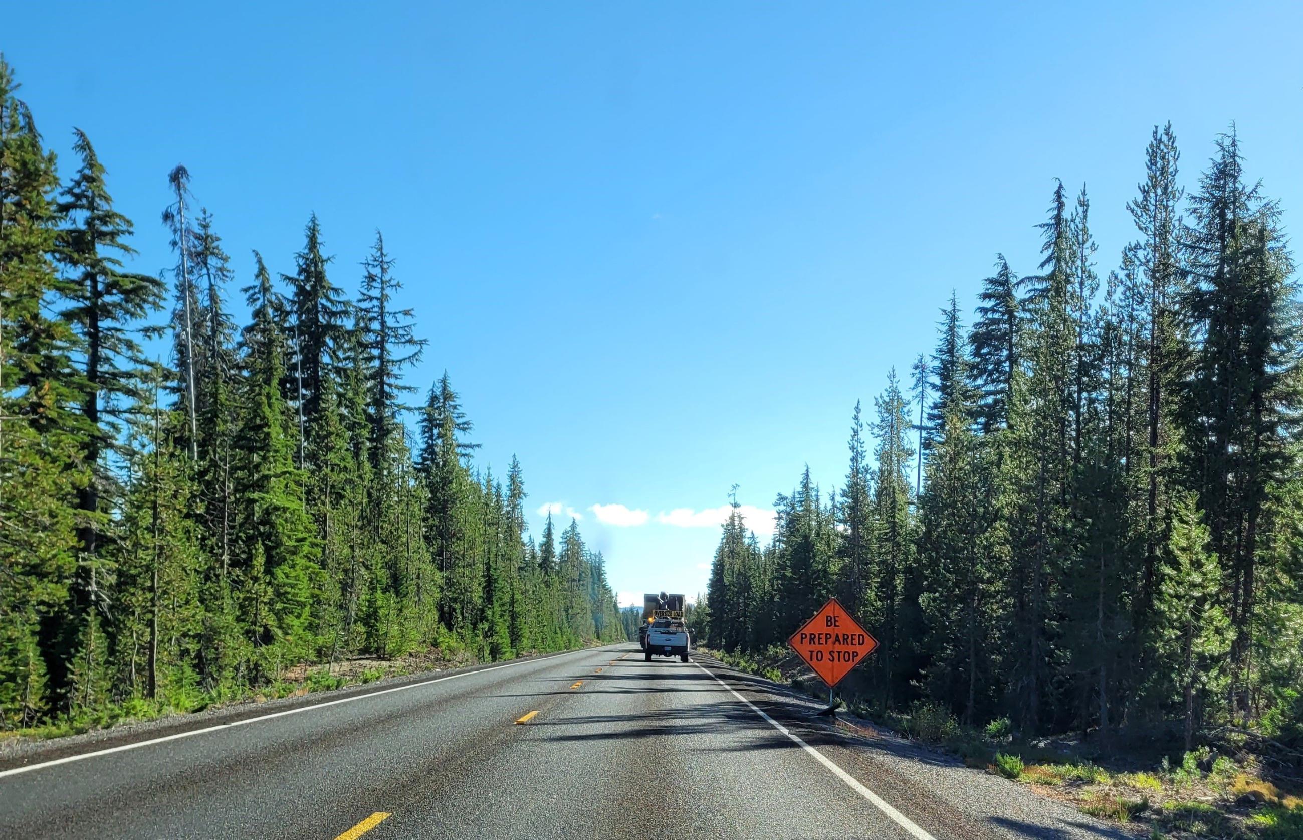 Work Along Cascade Lakes Highway 