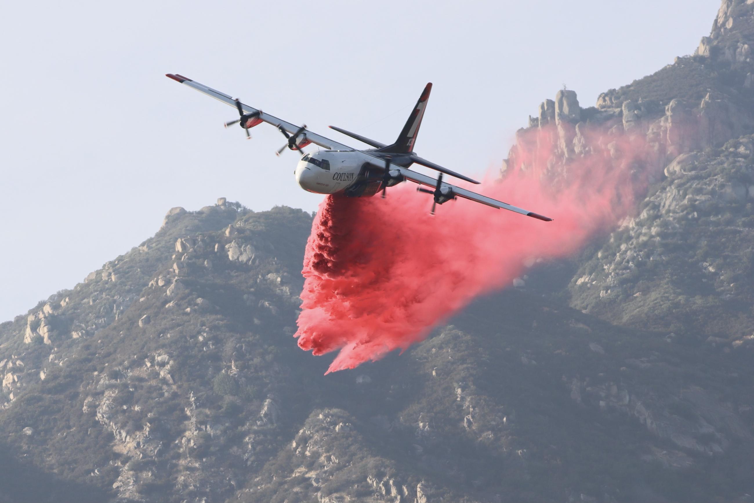 Fire Retardant Drop Sycamore Fire 