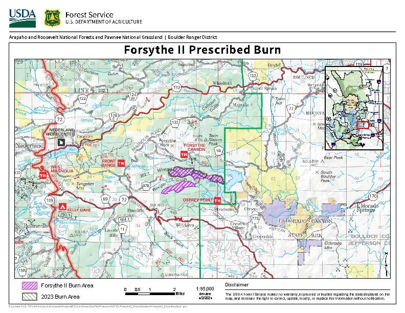 A map showing the area for the proposed burn area as described in the text of this incident page.