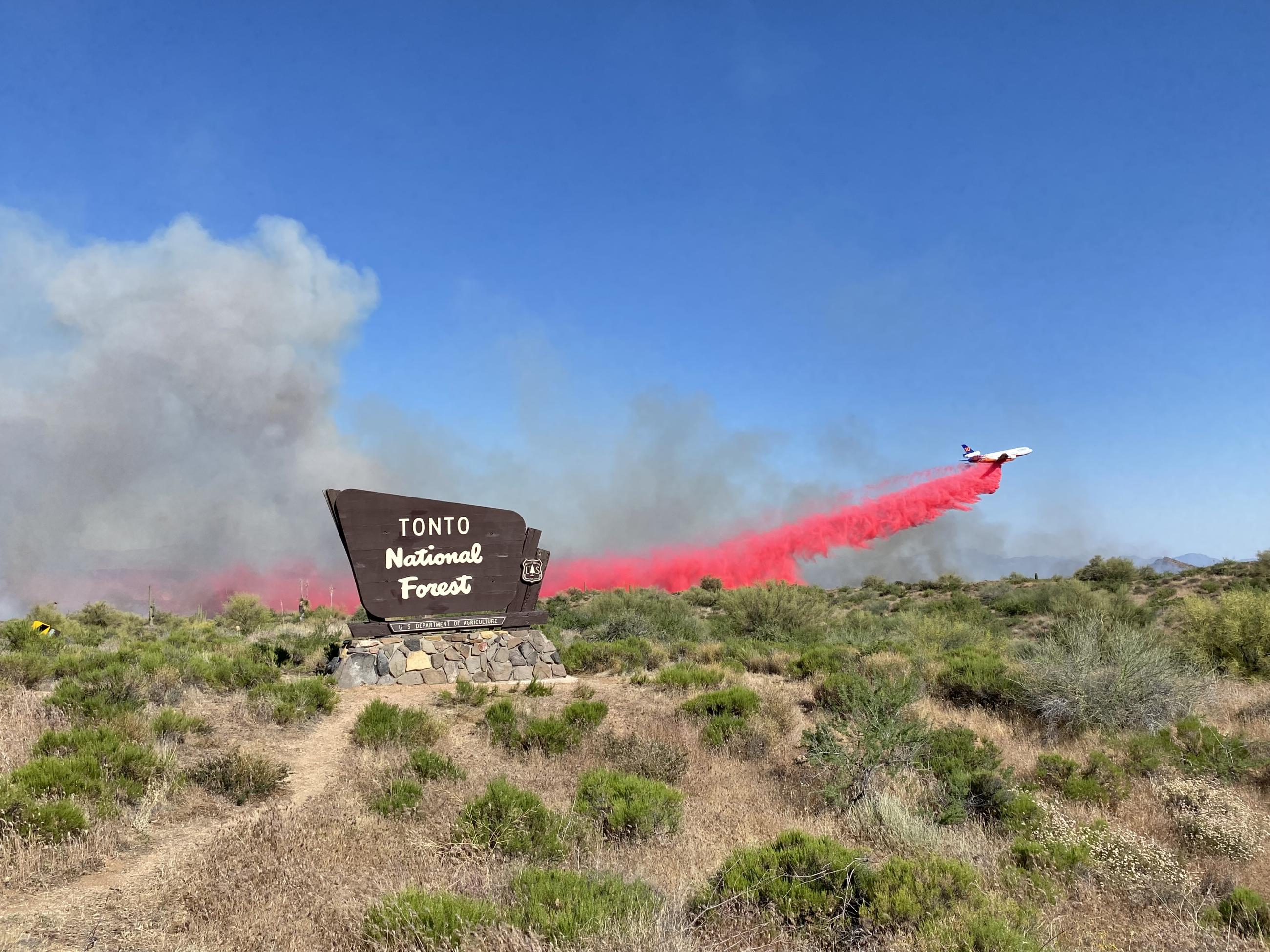 Retardant drop during initial attack, Saturday, May 18, 2024