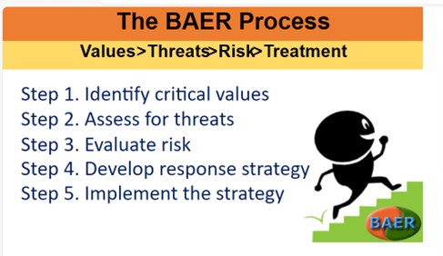 Image describing the 5 steps of the BAER  assessment process