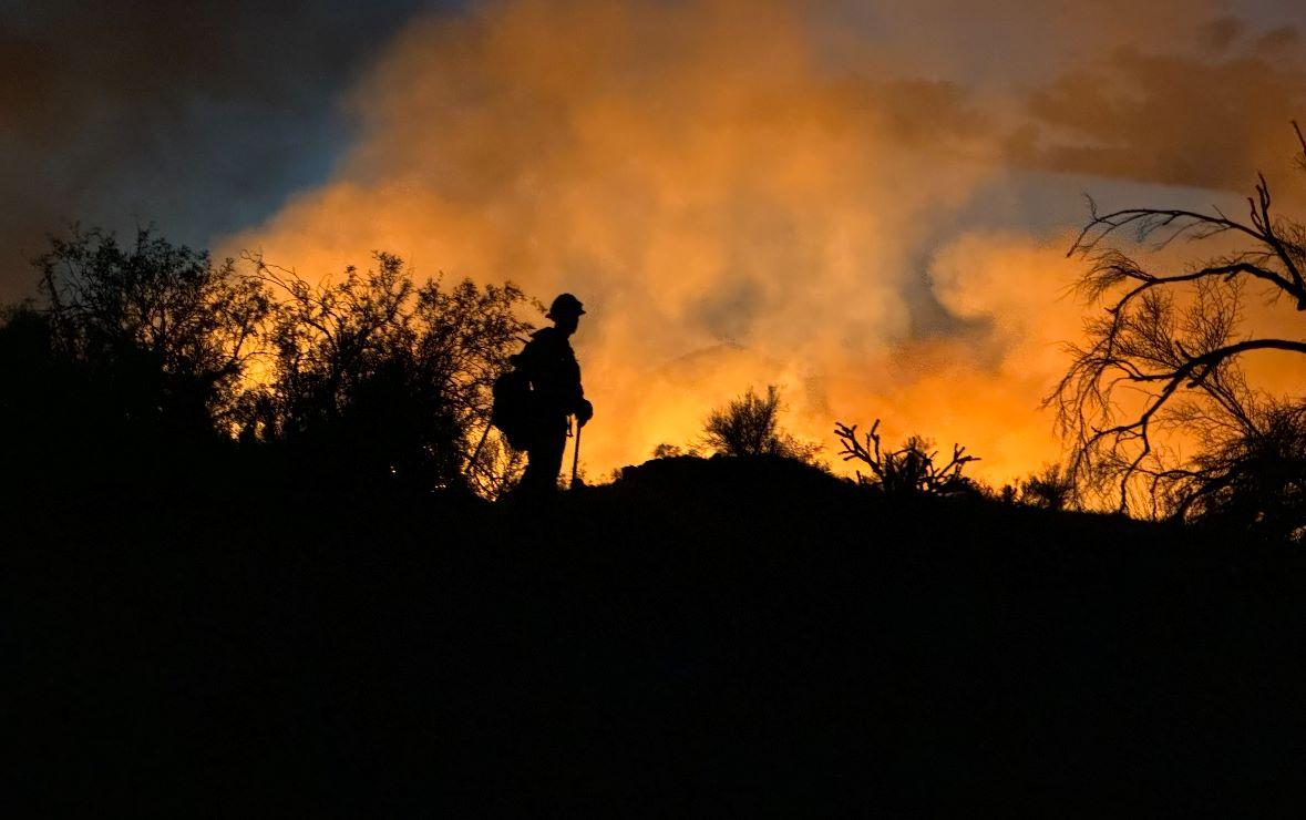 DFFM Tucson crew members working the southeast side of the fire, June 27