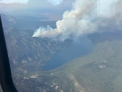 July 13, 2024 Aerial view of Bench Fire from Air Attack #4 