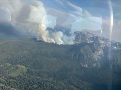 July 13 2024 Aerial View of Bench Lake Fire, Air Attack 1