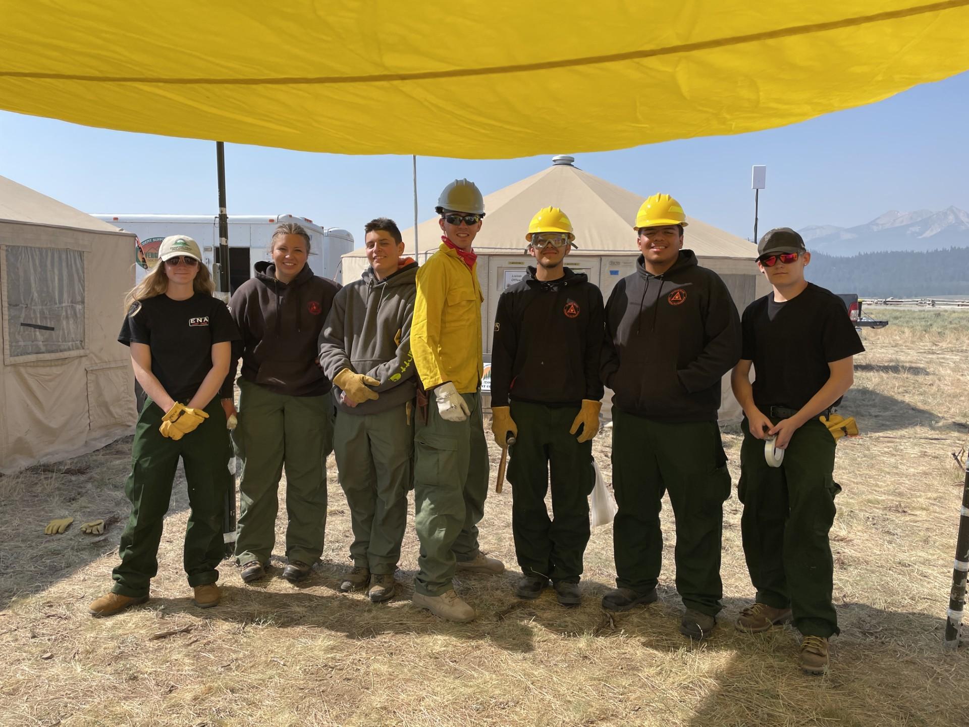 The Eastern Nevada Agency Camp Crew, assigned to the Bench Lake Fire ICP.