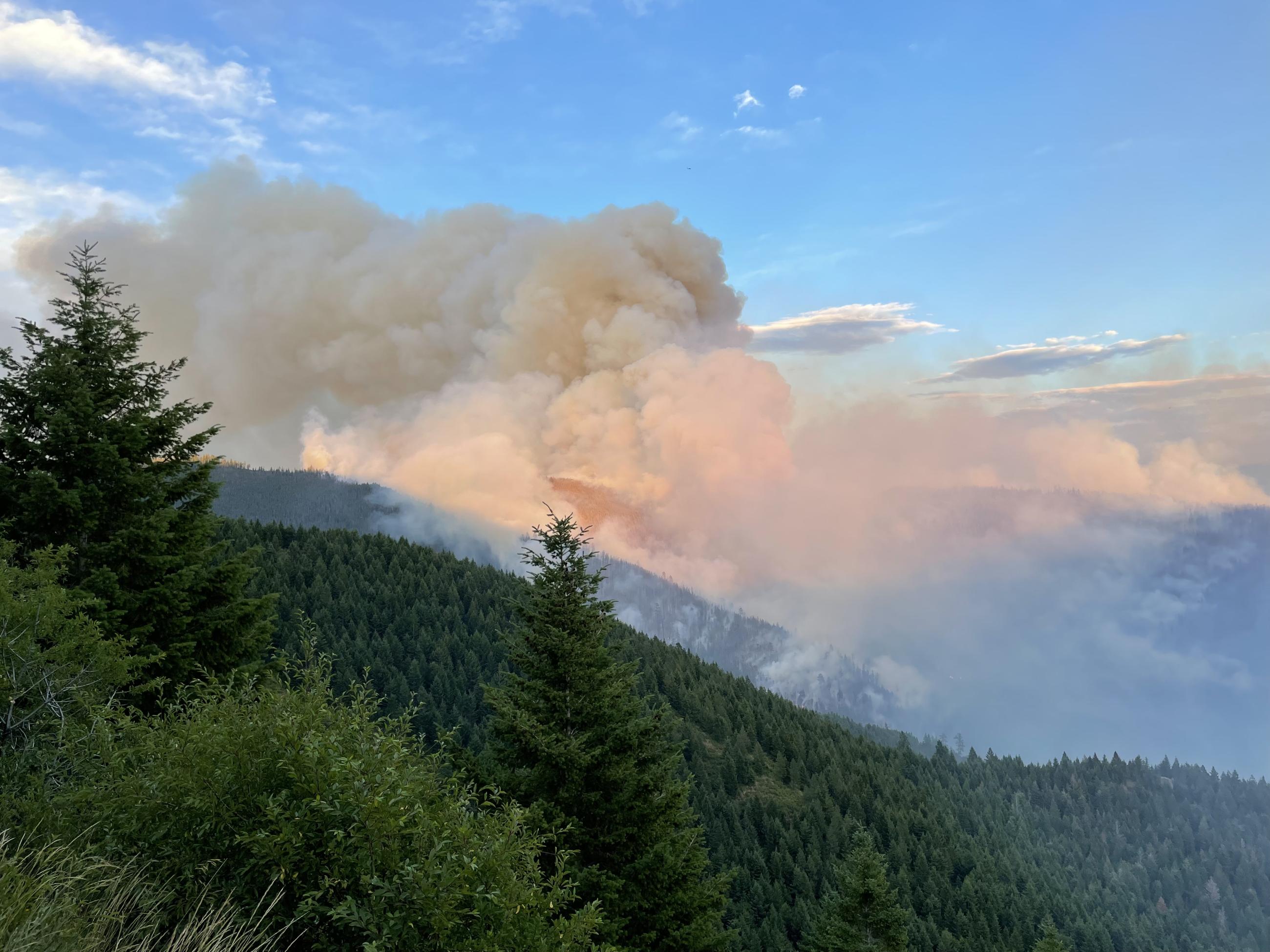 Smoke from the Miller Peak Fire 