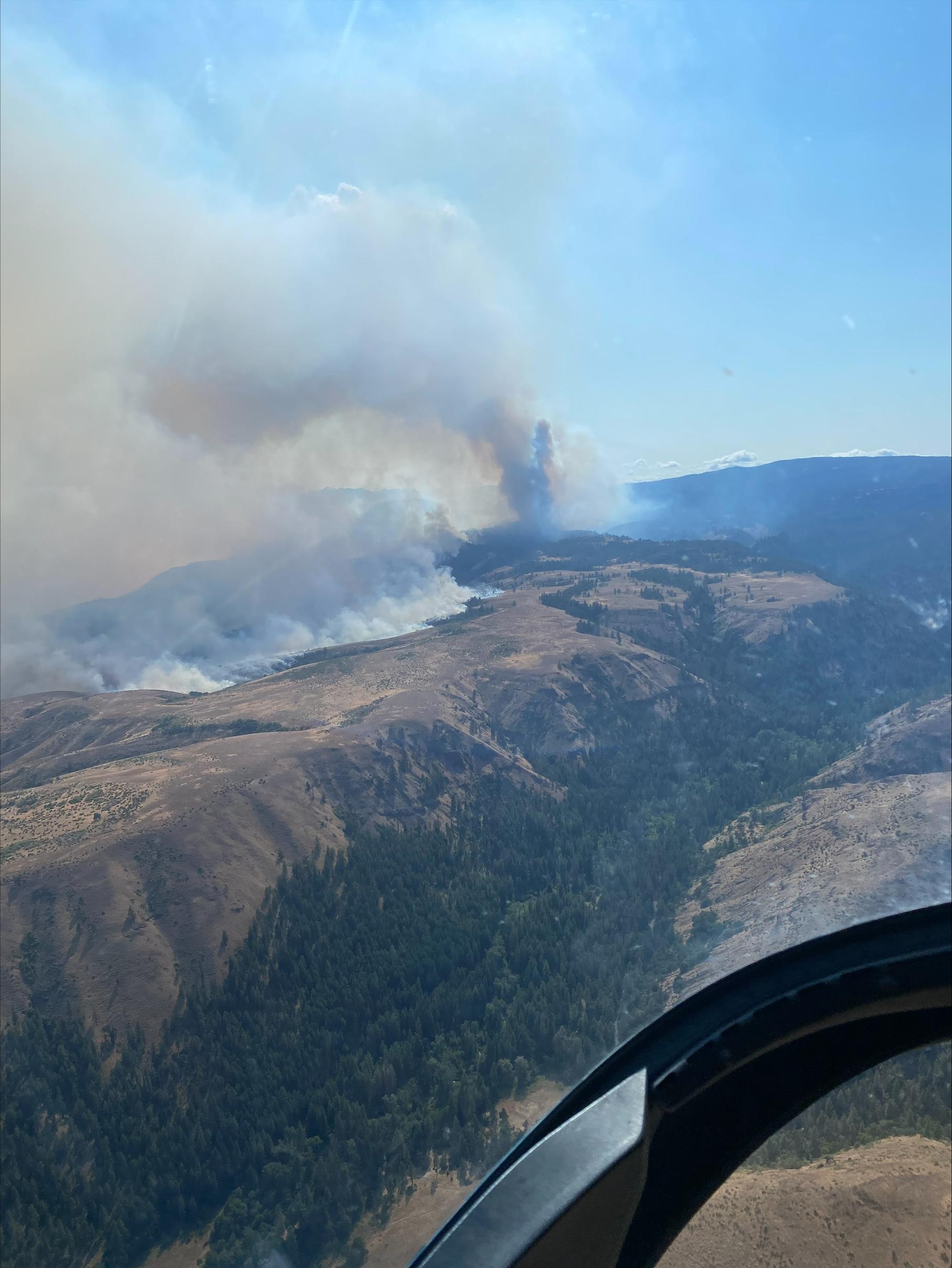 Retreat Fire Looking west up Oak Creek