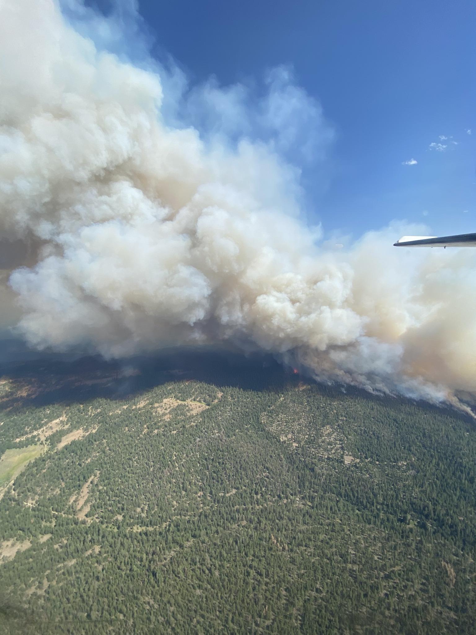 Falls Fire as seen from the air