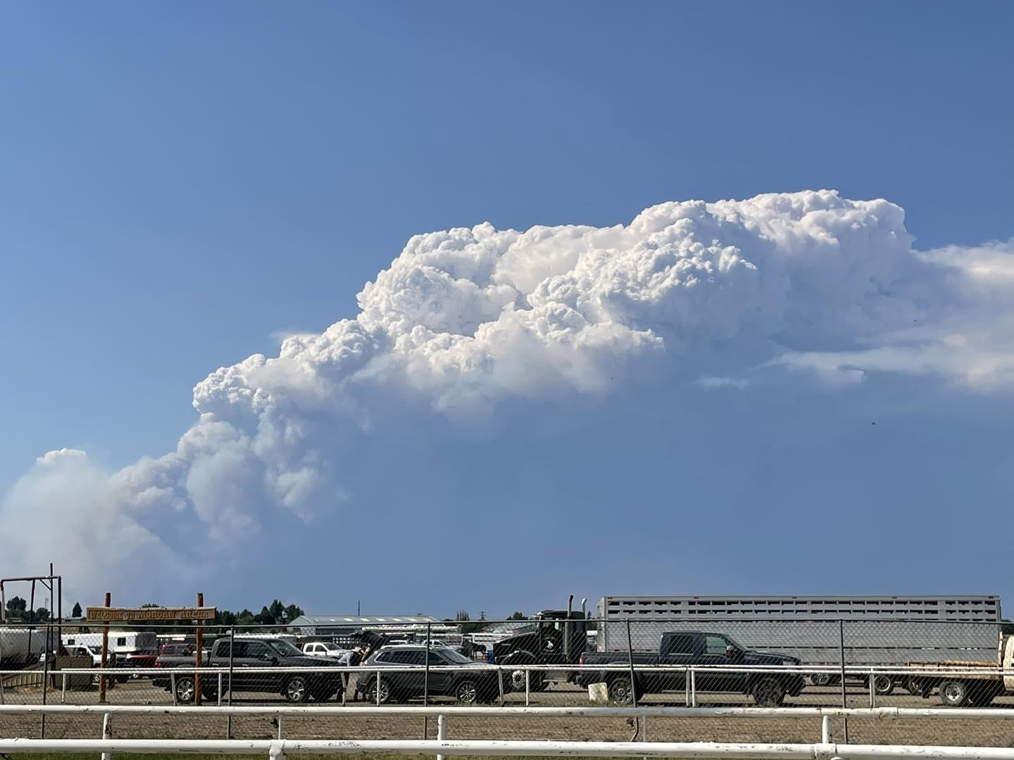 Falls Fire, as seen from the Harney County Fairgrounds 