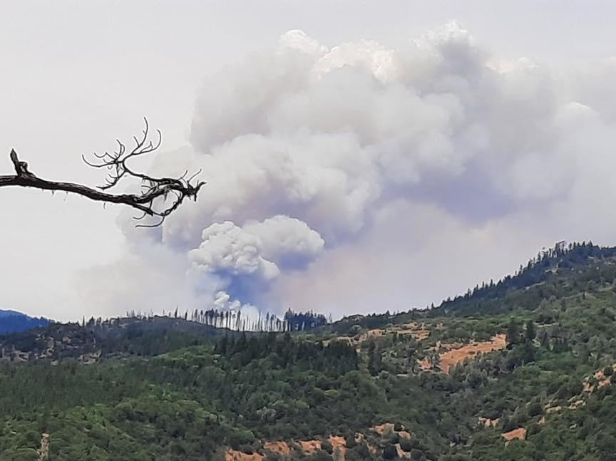 Hill Fire as seen from Hyampom, CA