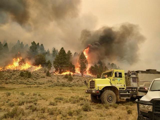 Fire Engine/Fire Activity at Mosquito Flat with brush fire