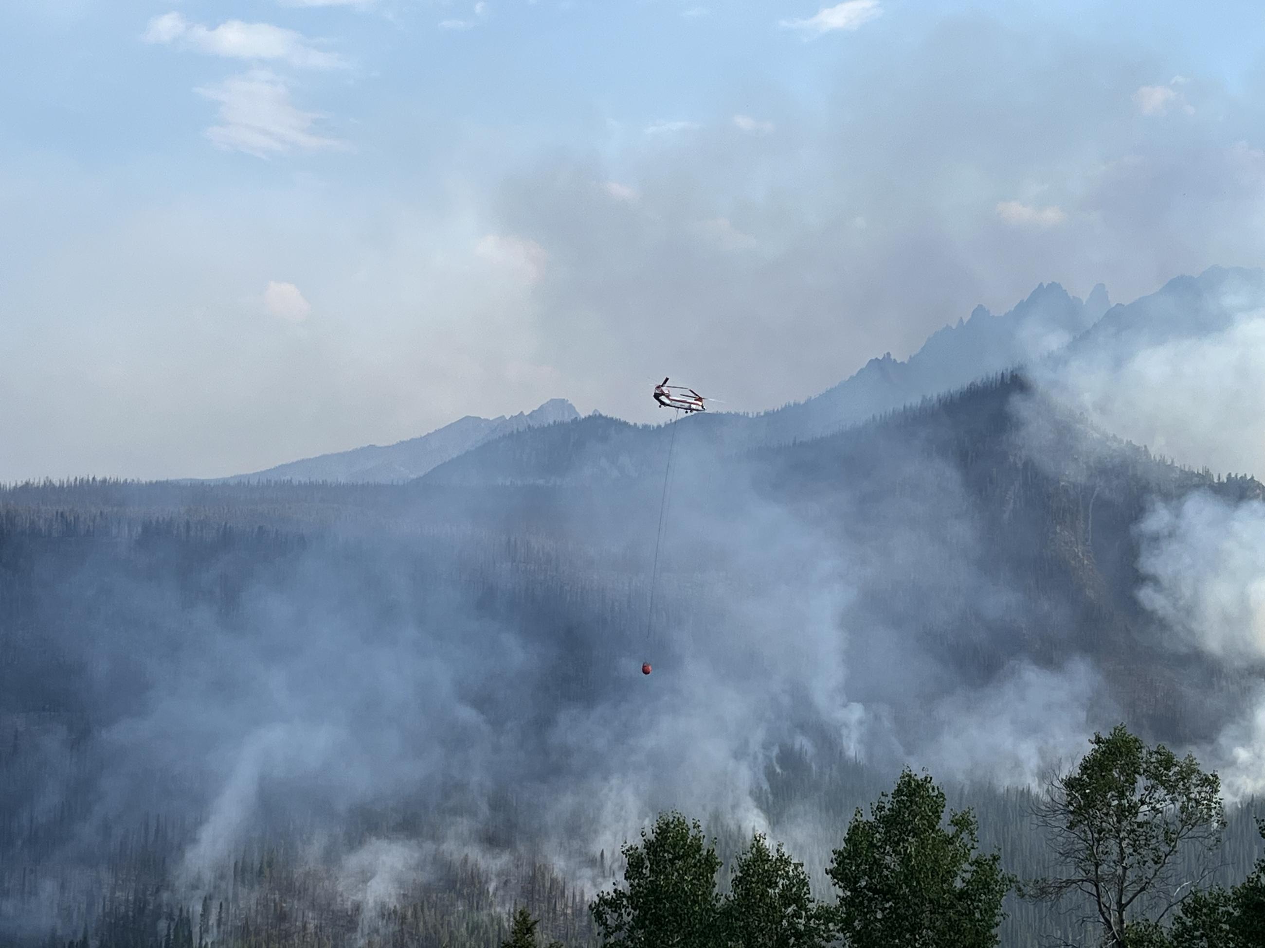 Type 1 helicopter over Fishhook drainage