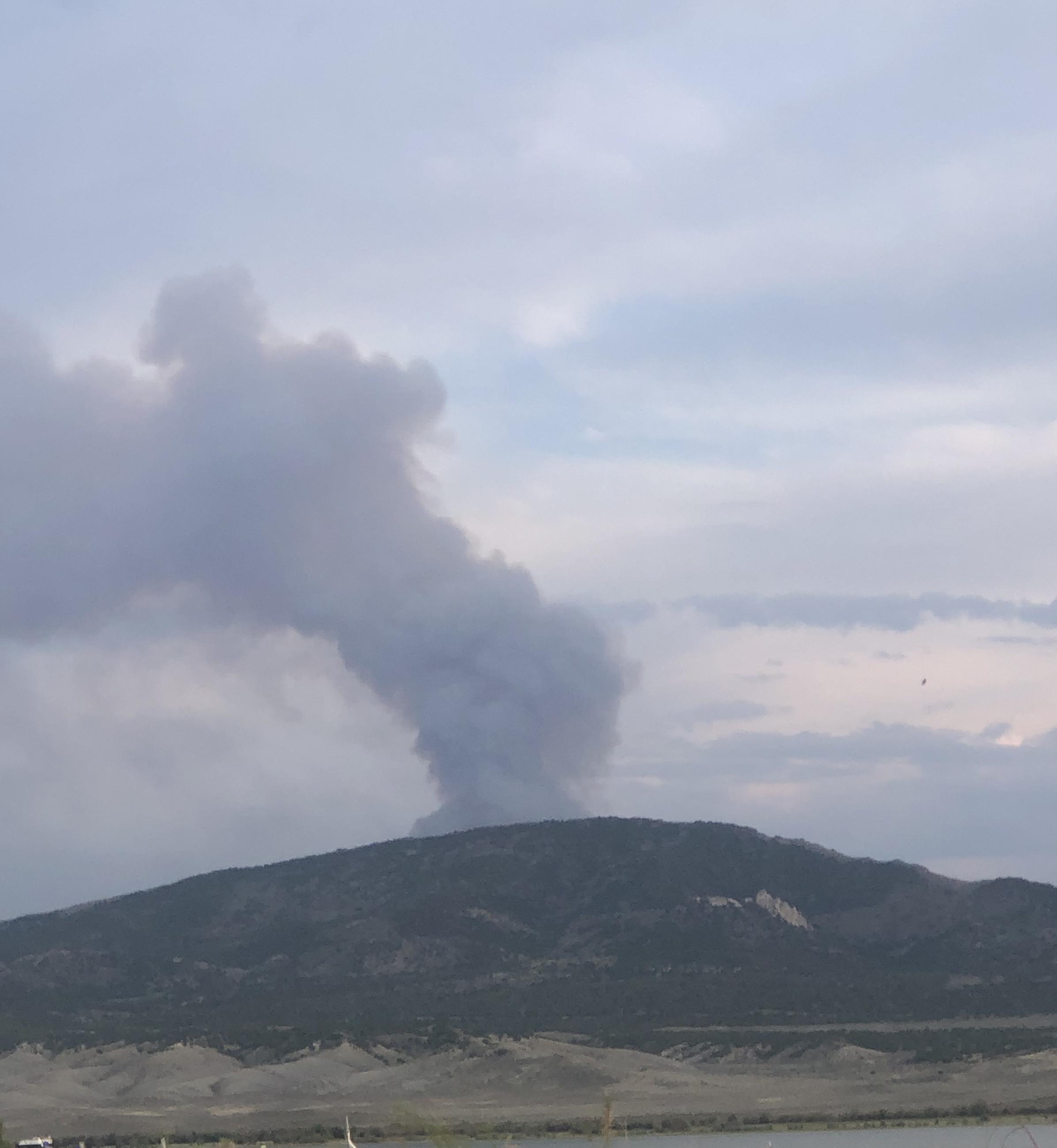 The Speir Fire column during initial attack on Saturday, July 13