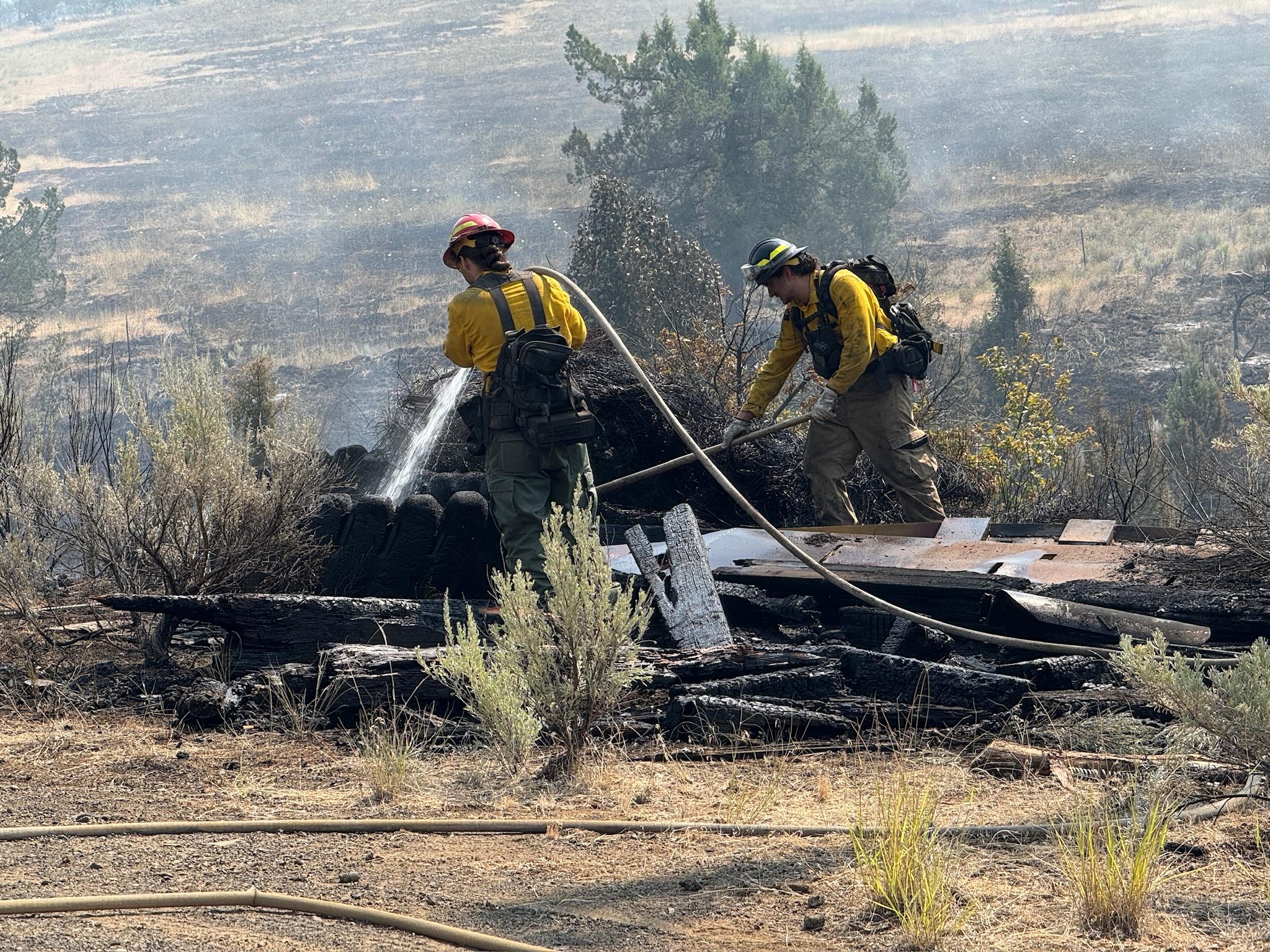 Firefighter Mopping Best of the Lone Rock Fire 2024