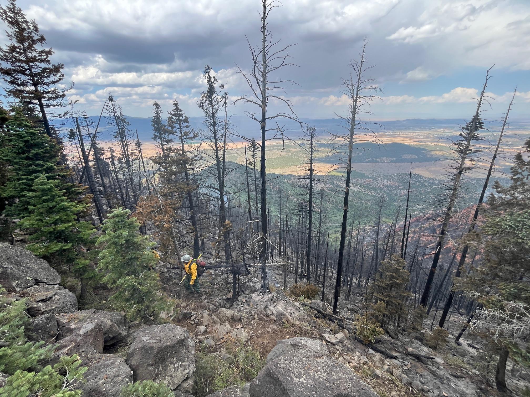 Graff Point Fire, Steep and Rocky Terrain